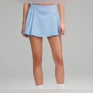 NWOT Lululemon Side-Pleat High-Rise Tennis Skirt in Blue - Size 14